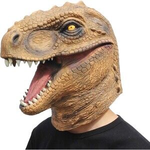 Jurassic Dinosaur T-Rex Mask Halloween Costume Mask Realistic Latex Kids Adults